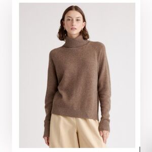 NWOT Quince Brown Turtleneck Sweater